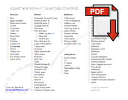 Apartment Move In Checklist